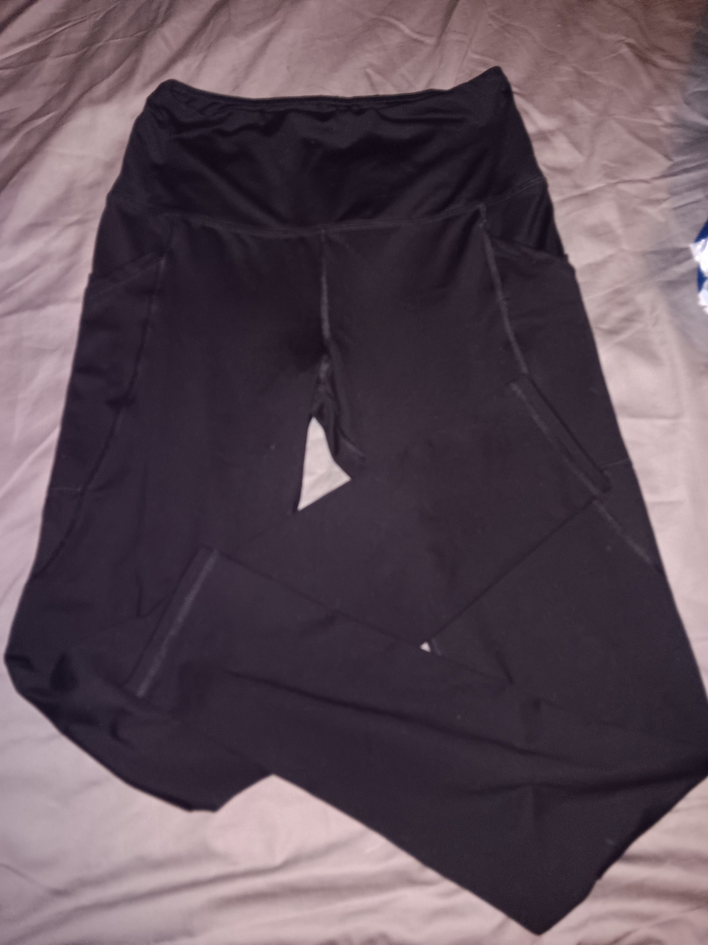 SO Black High-Waist Athletic Leggings with Side Pockets